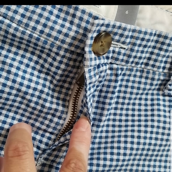 Old Navy Preppy Pinup Cotton blue gingham shorts size 6 - Picture 4 of 9